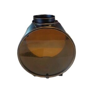 Woodwick Porthole Lattern Brown Bronze Copper Tone Tinted Glass Candle Holder